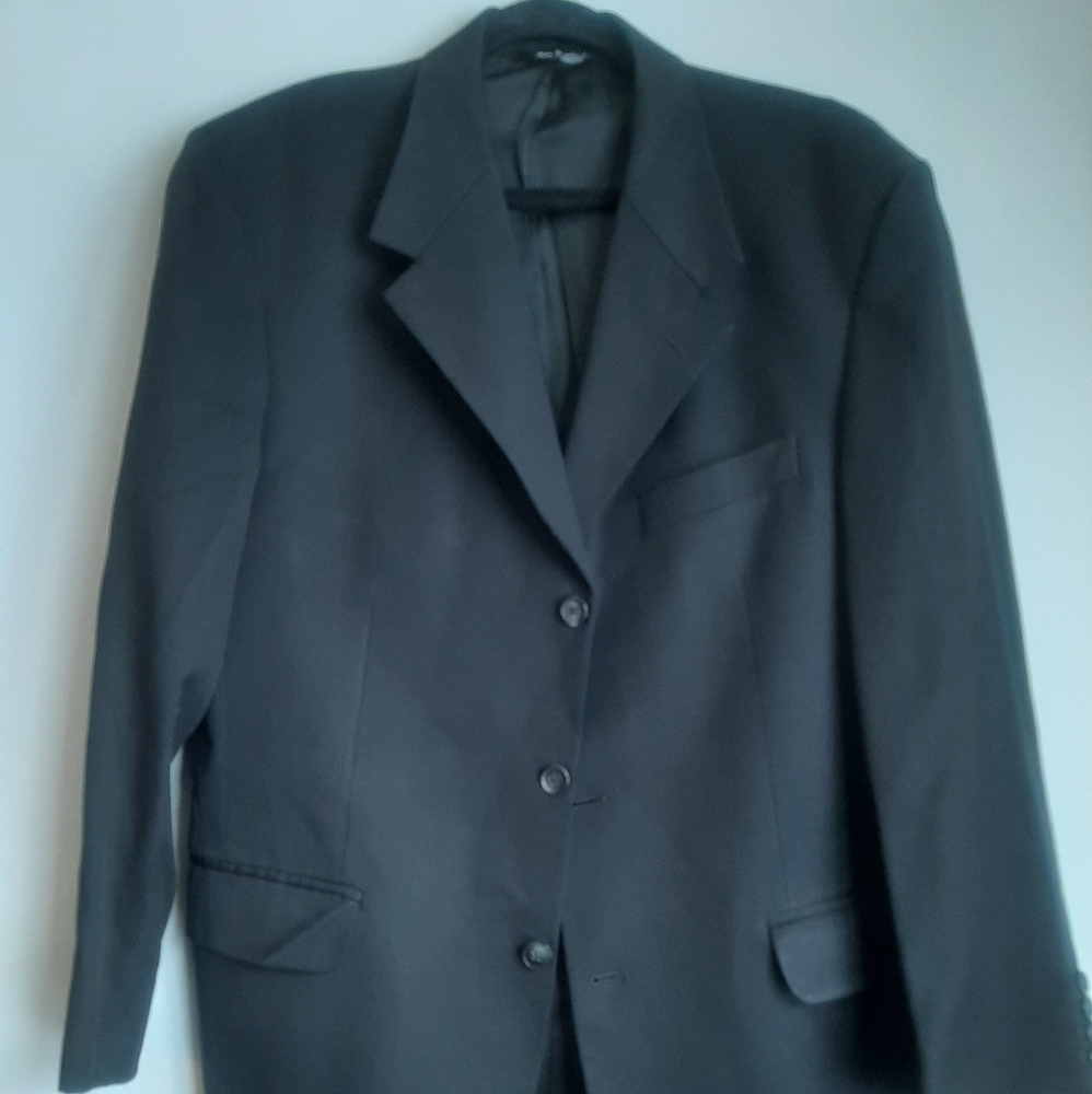 FRANCO ROSSI MADE IN ITALY MEN'S BLACK BLAZER 40R
